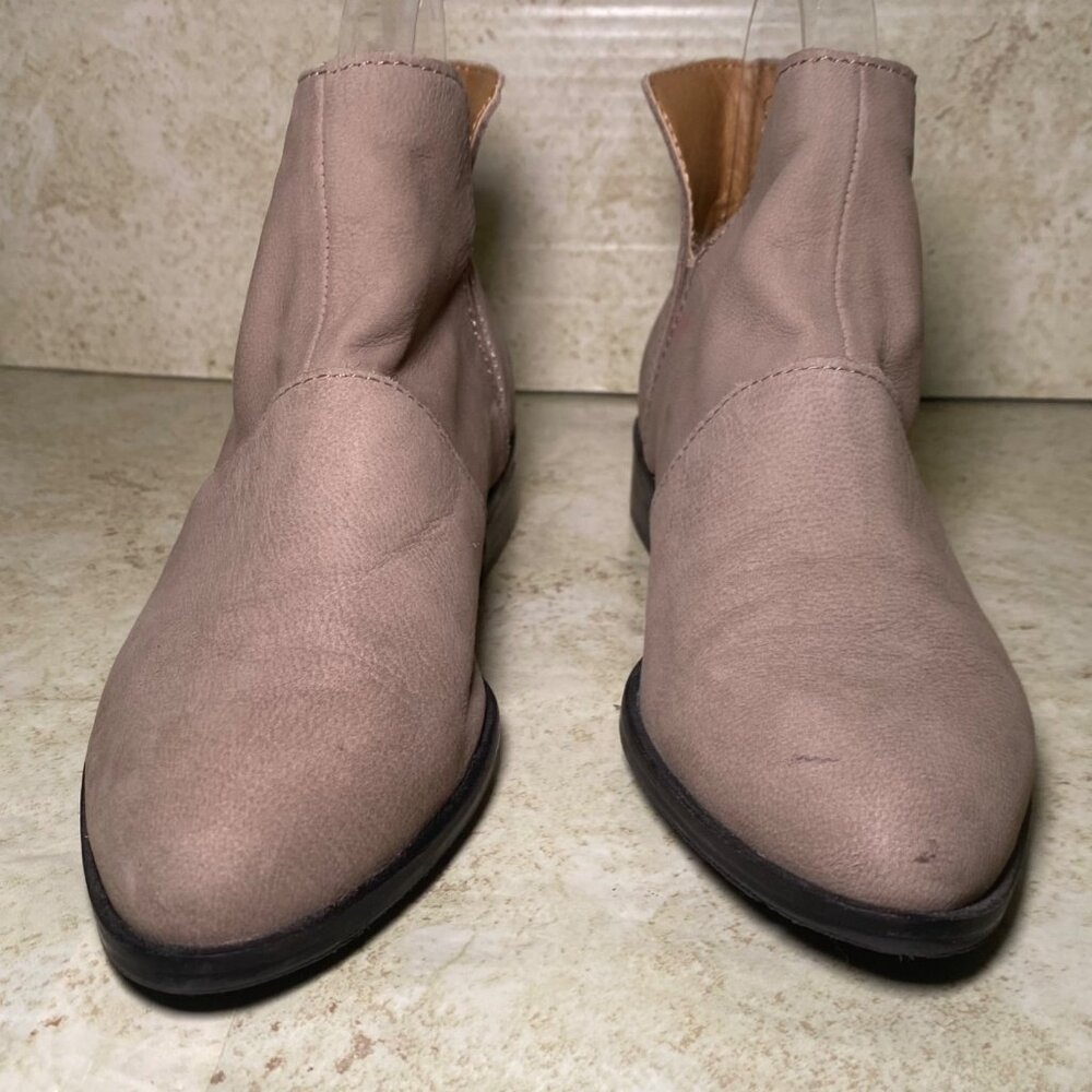 Lucky Brand‎ Womens Taupe Leather Upper Ankle Booties Size 6M - Picture 3 of 9